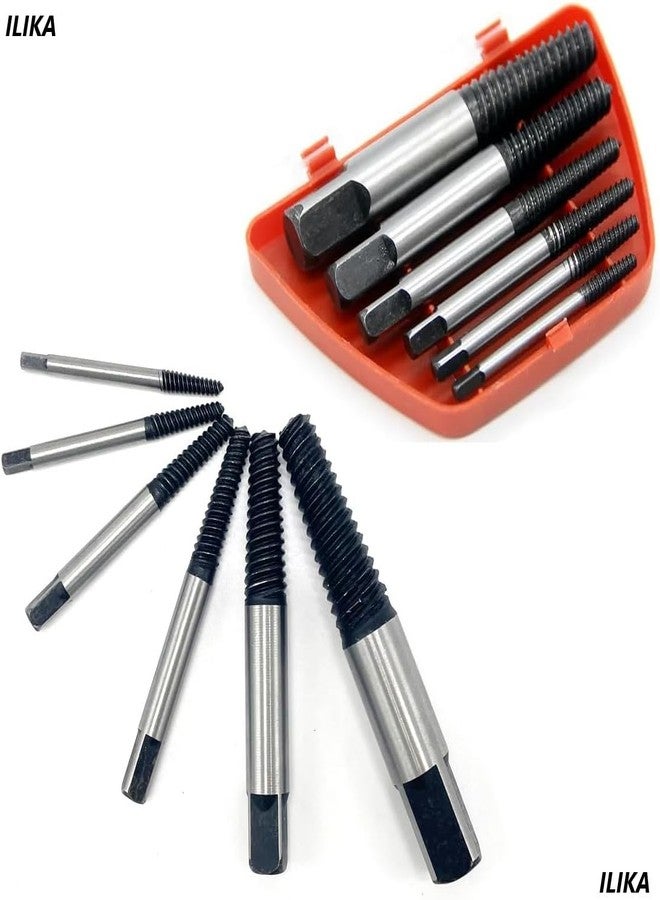 ILIKA Screw Extractor Set - Damaged & Broken Screw Remover Kit | Drill Bits & Bolt Extractor Easy Out Tool for Screw Removal & Damaged Bolts (Pack of 6) - Image 4